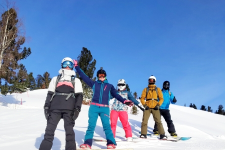 Тренировка по горным лыжам